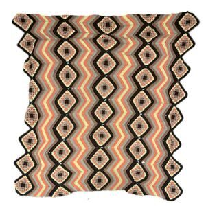 Vintage Crochet Blanket 72x72”